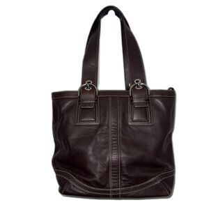 Coach Dark Brown Leather Shoulder Bag